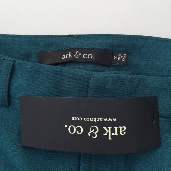 New Ark & Co teal wide leg trouser pants S - Picture 5 of 13